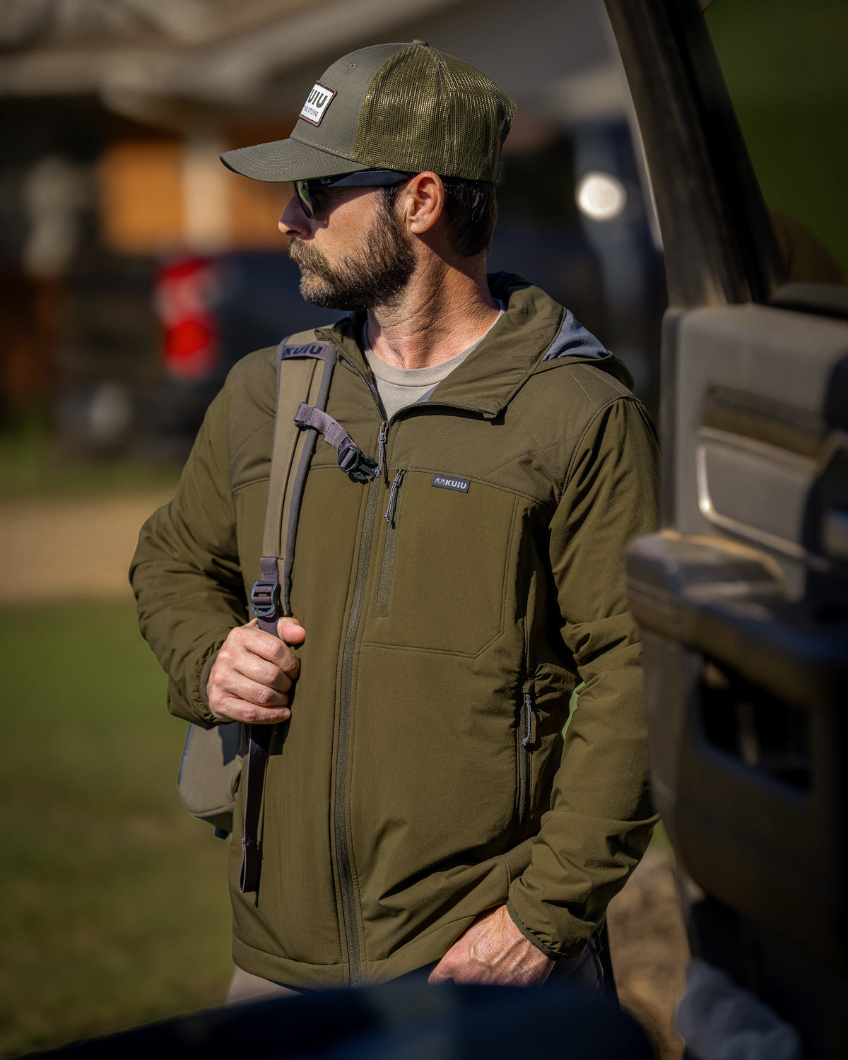 Transit Packable Hooded Jacket | Gunmetal/Stone