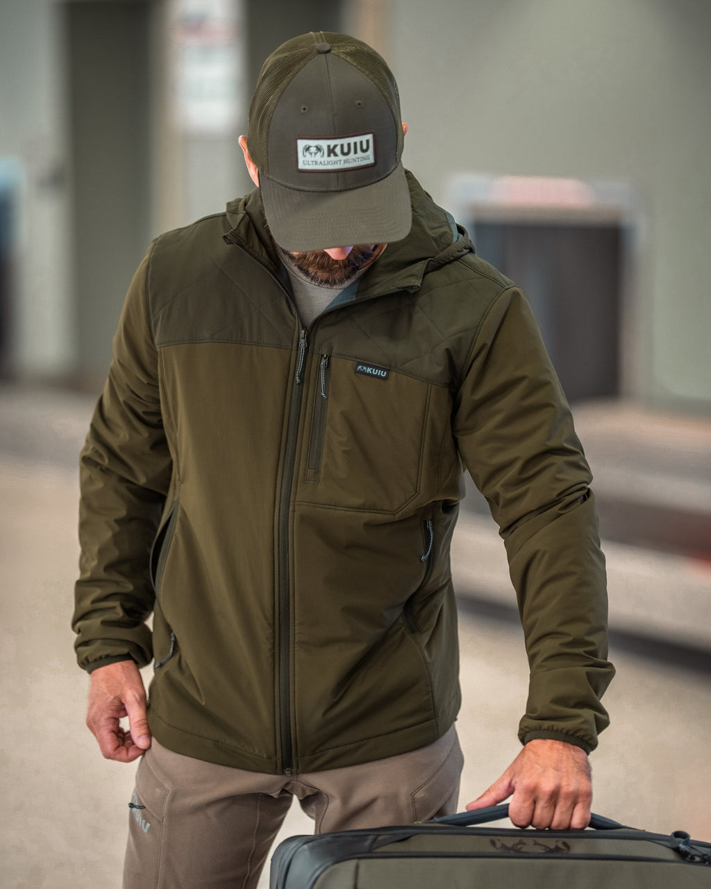Transit Packable Hooded Jacket | Gunmetal/Stone