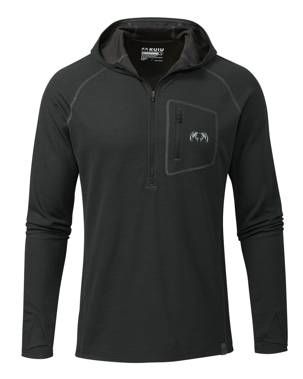 PRO Merino 200 Zip-T Hoodie | Black