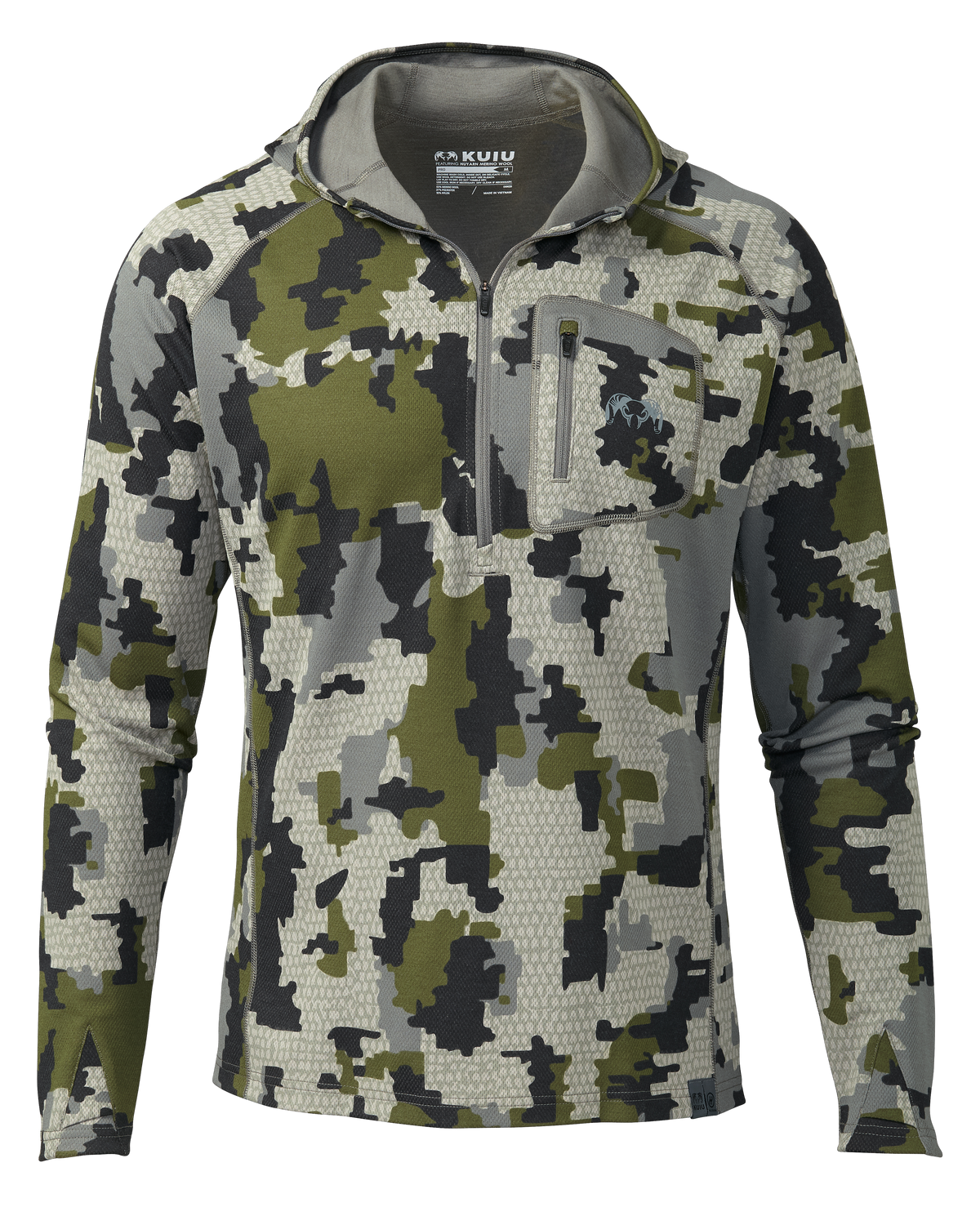 PRO Merino 200 Zip-T Hoodie | Verde