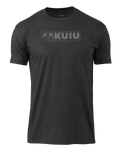KUIU Topo Block Logo T-Shirt | Charcoal