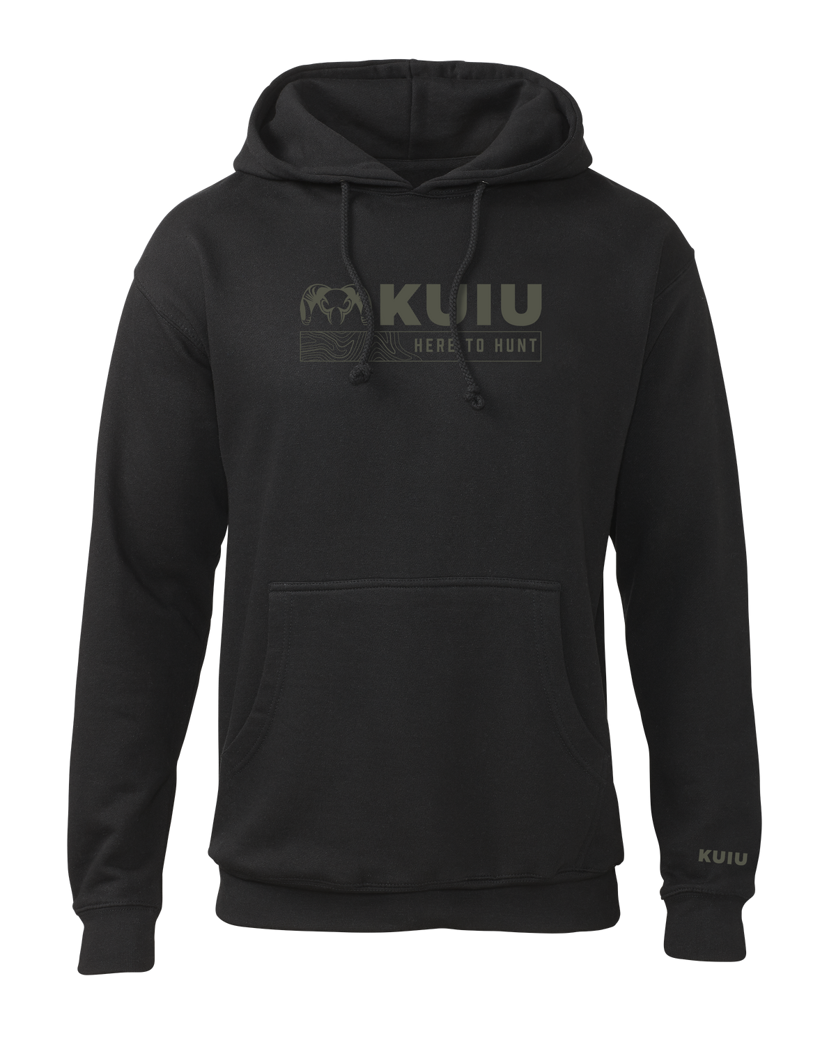 Outlet KUIU Topo Here to Hunt Hoodie | Black