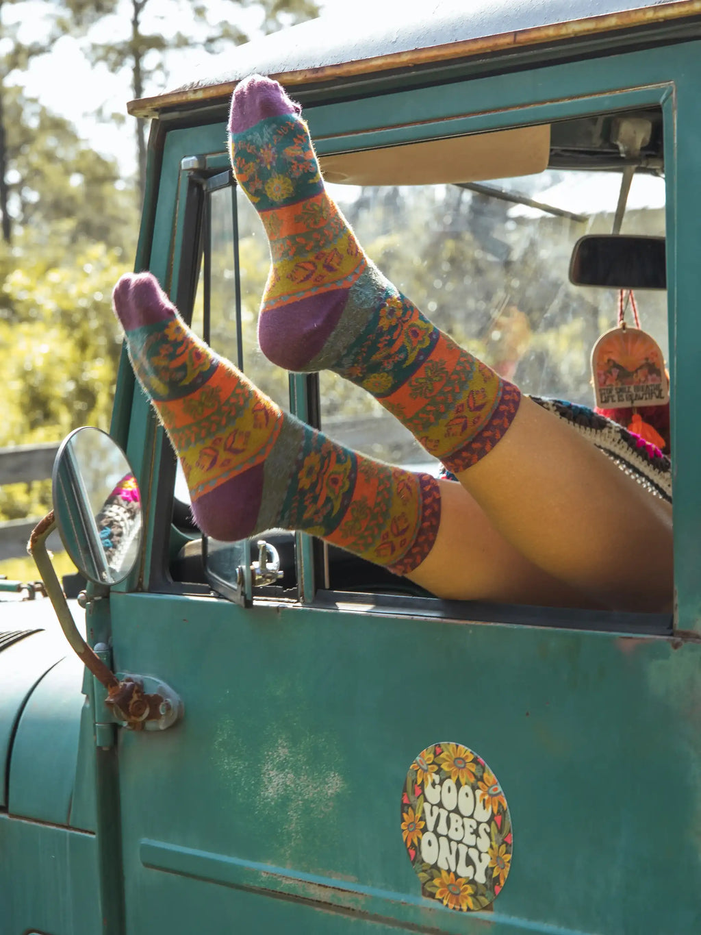 Boxed Boho Sock Set, Set of 3 - Plum Floral