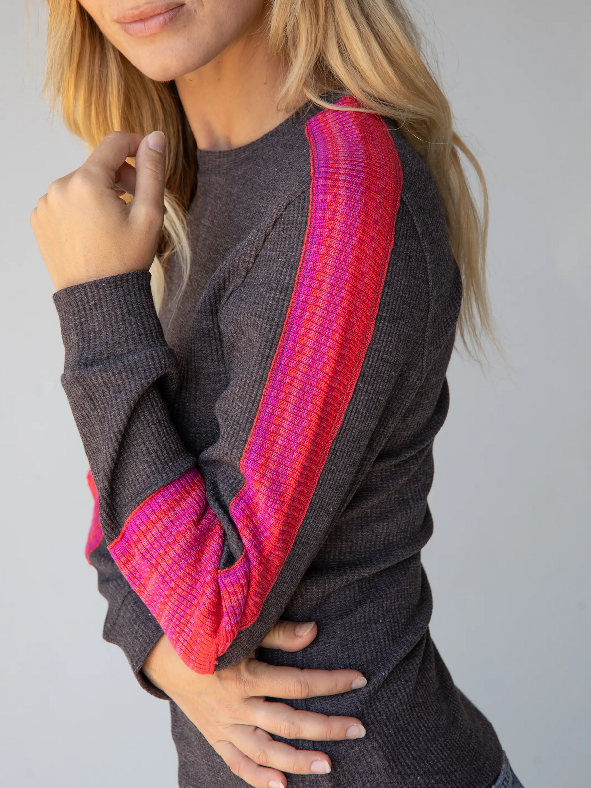 London Trim Top - Charcoal