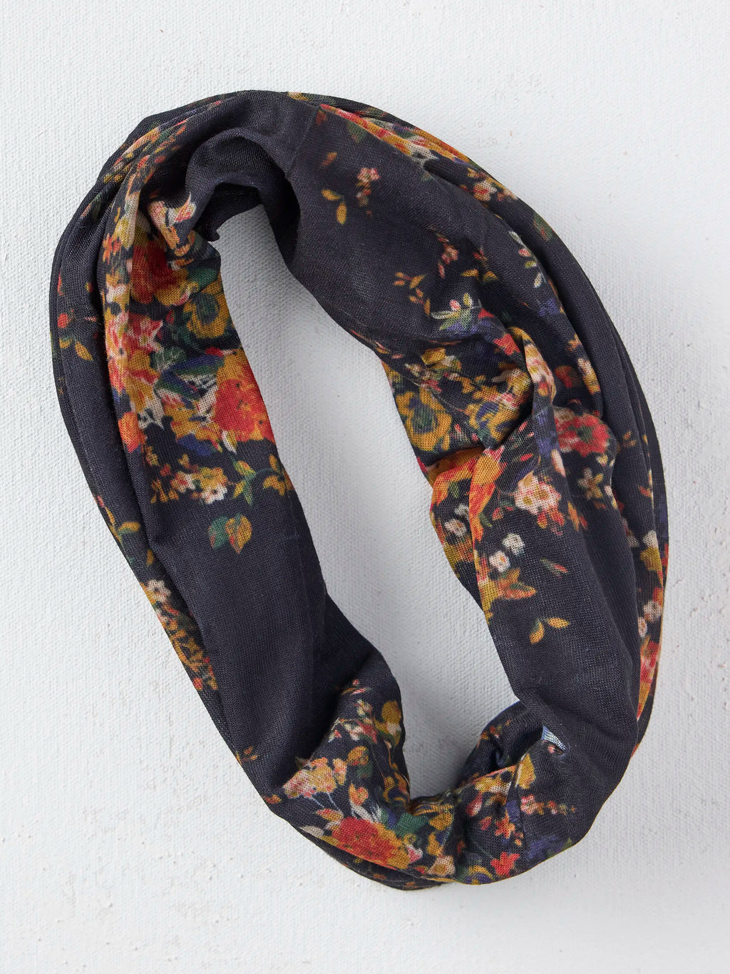 Full Boho Bandeau® Headband - Black Red Bouquets