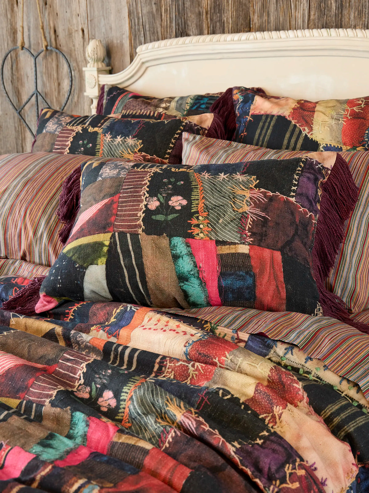 Boho Fringe Euro Sham - Artisan Stitches Multi