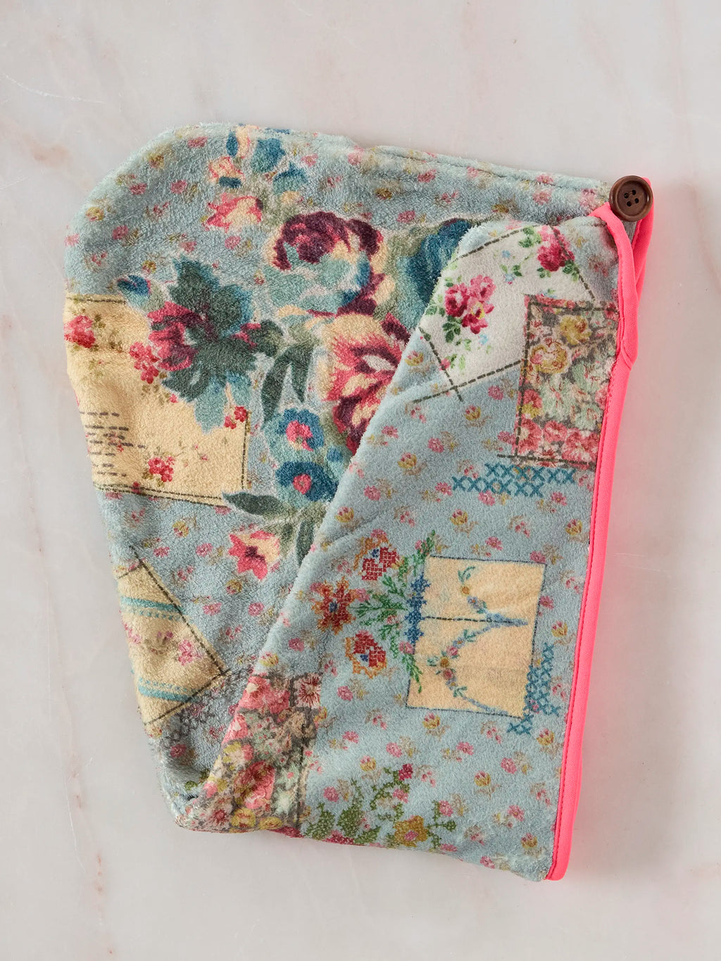Microfiber Hair Towel Wrap - Flea Market Flora
