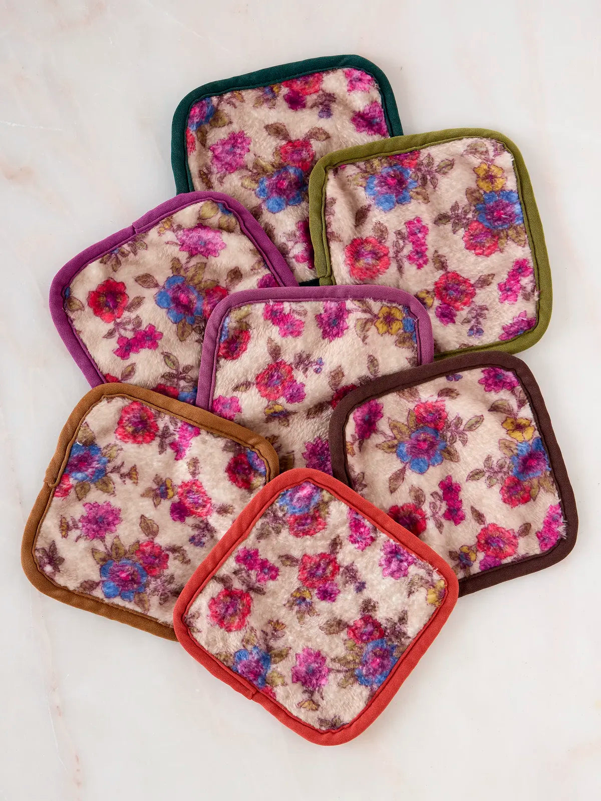 Makeup Removing Cloths Set - Folk Quilt Patchwork Cream
