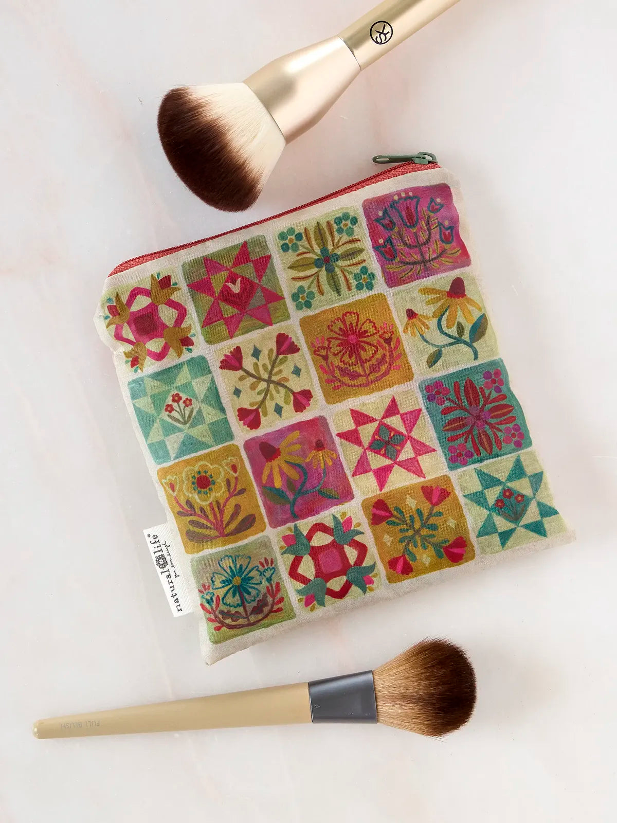 Makeup Removing Cloths Set - Folk Quilt Patchwork Cream