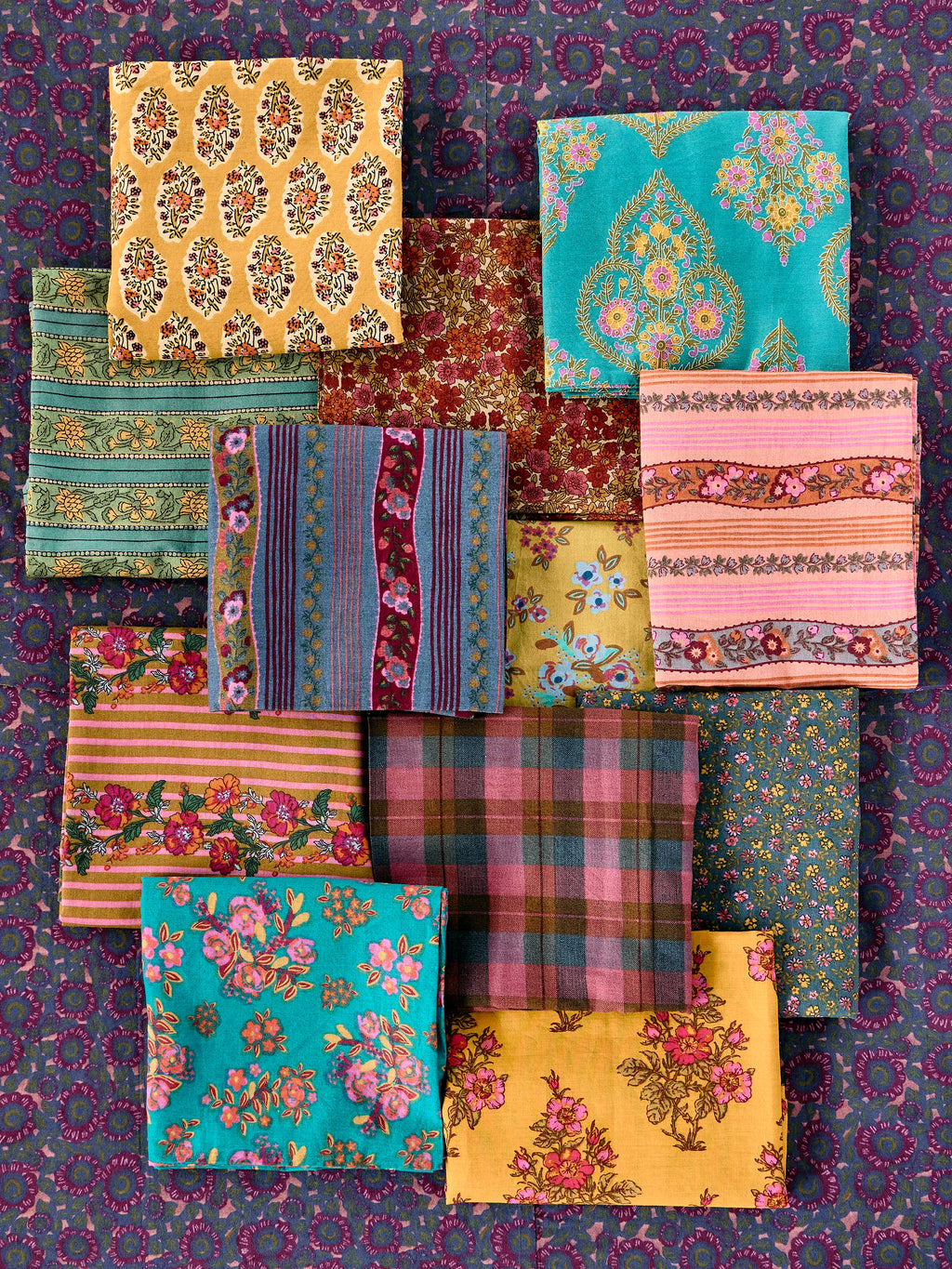 Mix & Match Cotton Flat Sheet - Retro Ribbons Navy