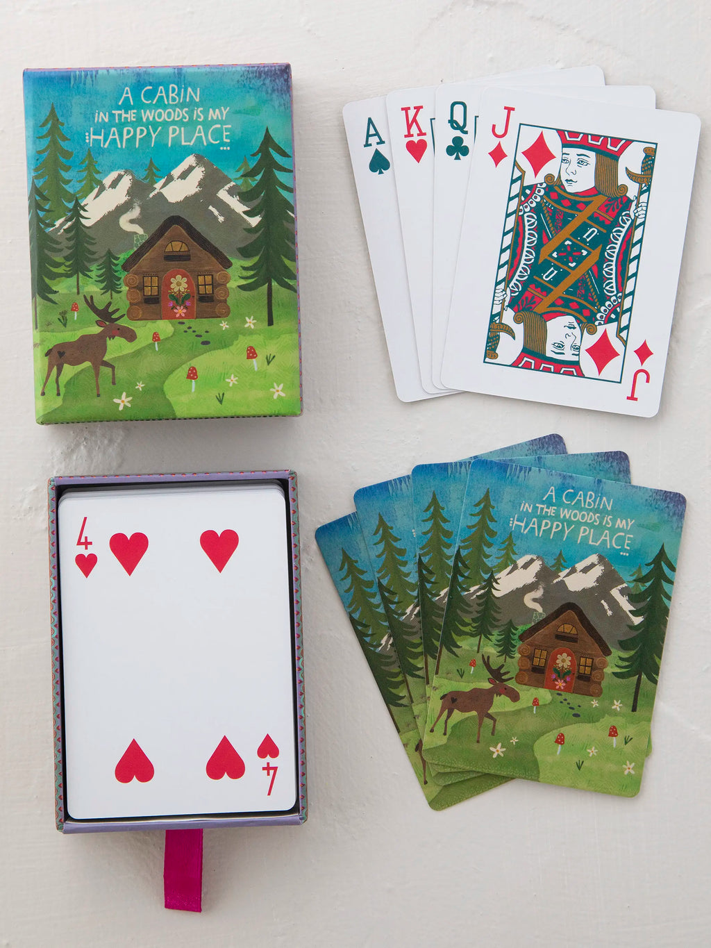 Deck of Playing Cards - Cabin Happy Moose