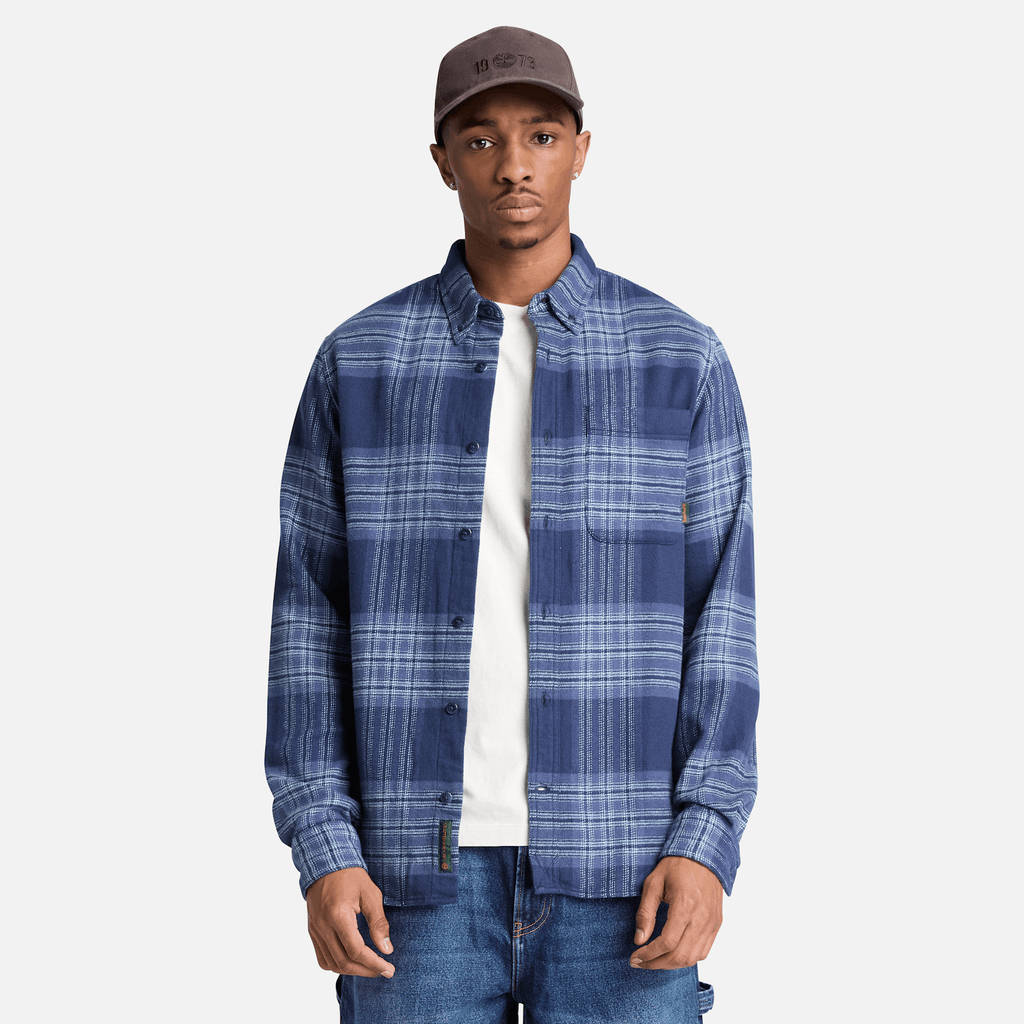 Indigo Check Regular Shirt TBL Dark Navy ALT3