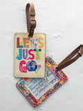 Travel Happy Luggage Tag - Let's Just Go
