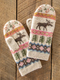 Jacquard Mittens - Moose