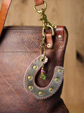 Cowgirl Key Clip Bag Charm - Horseshoe