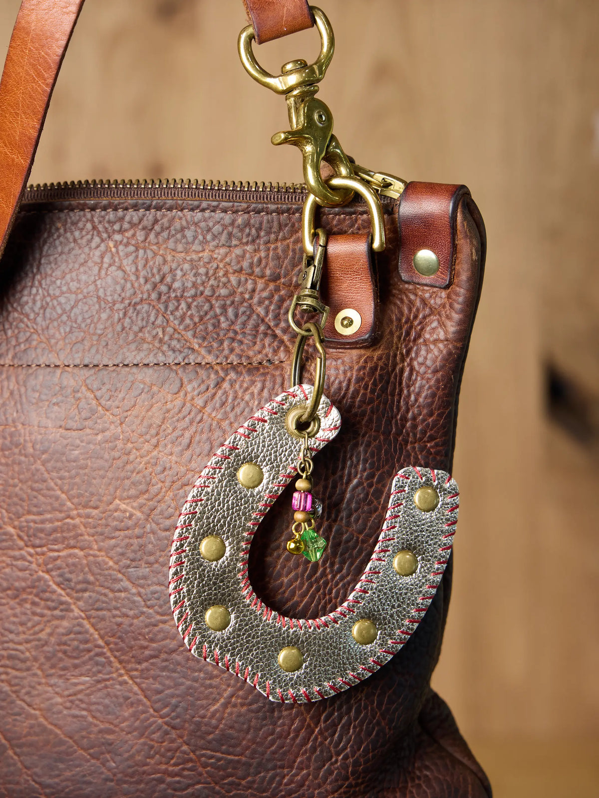 Cowgirl Key Clip Bag Charm - Horseshoe