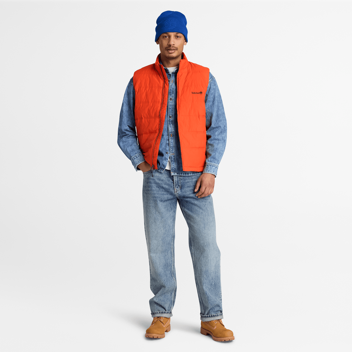 Mens Axis Peak Water Repellent Puffer Vest TBL Pureed Pumpkin ALT2