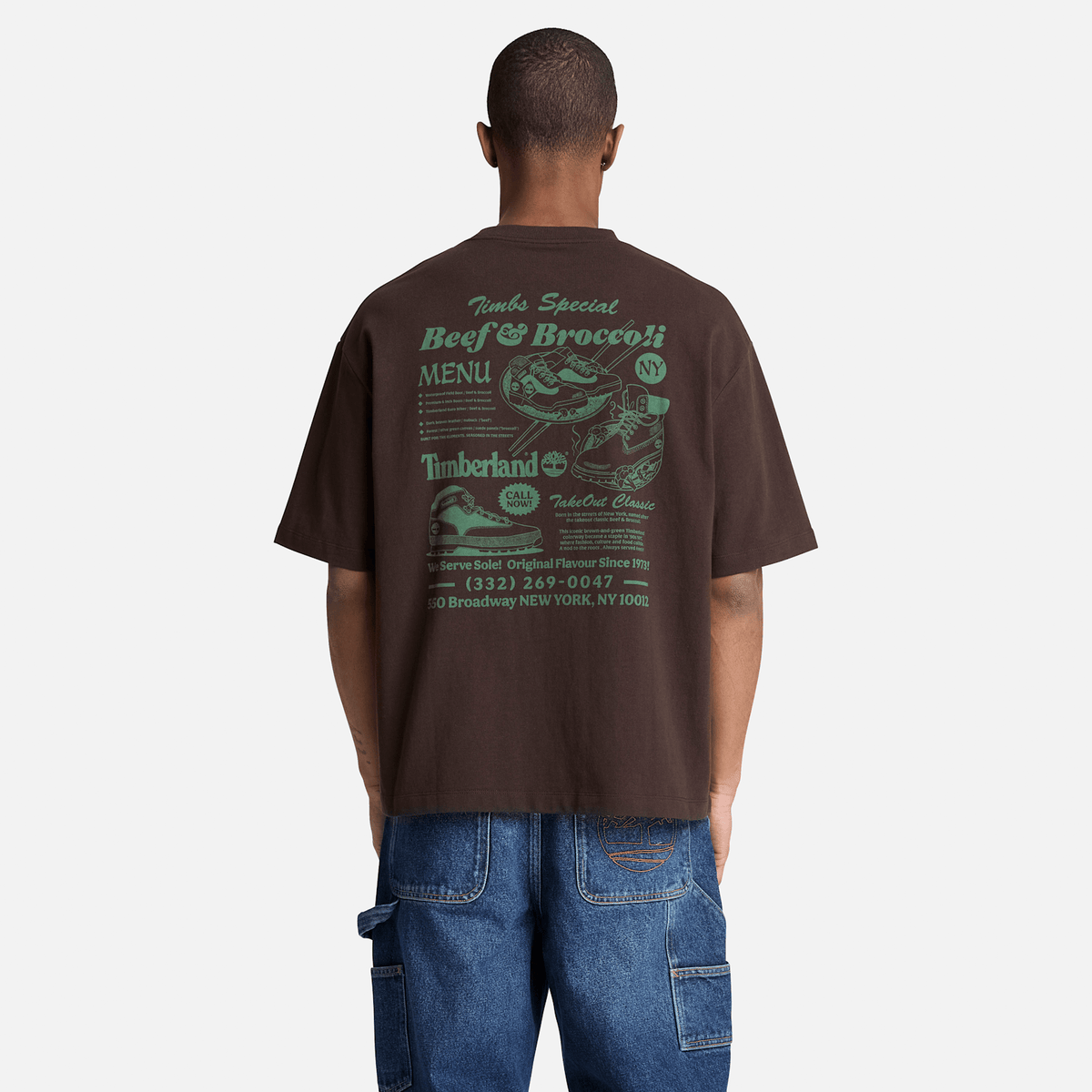Mens Beef  Broccoli Graphic TShirt TBL Dark Brown ALT8