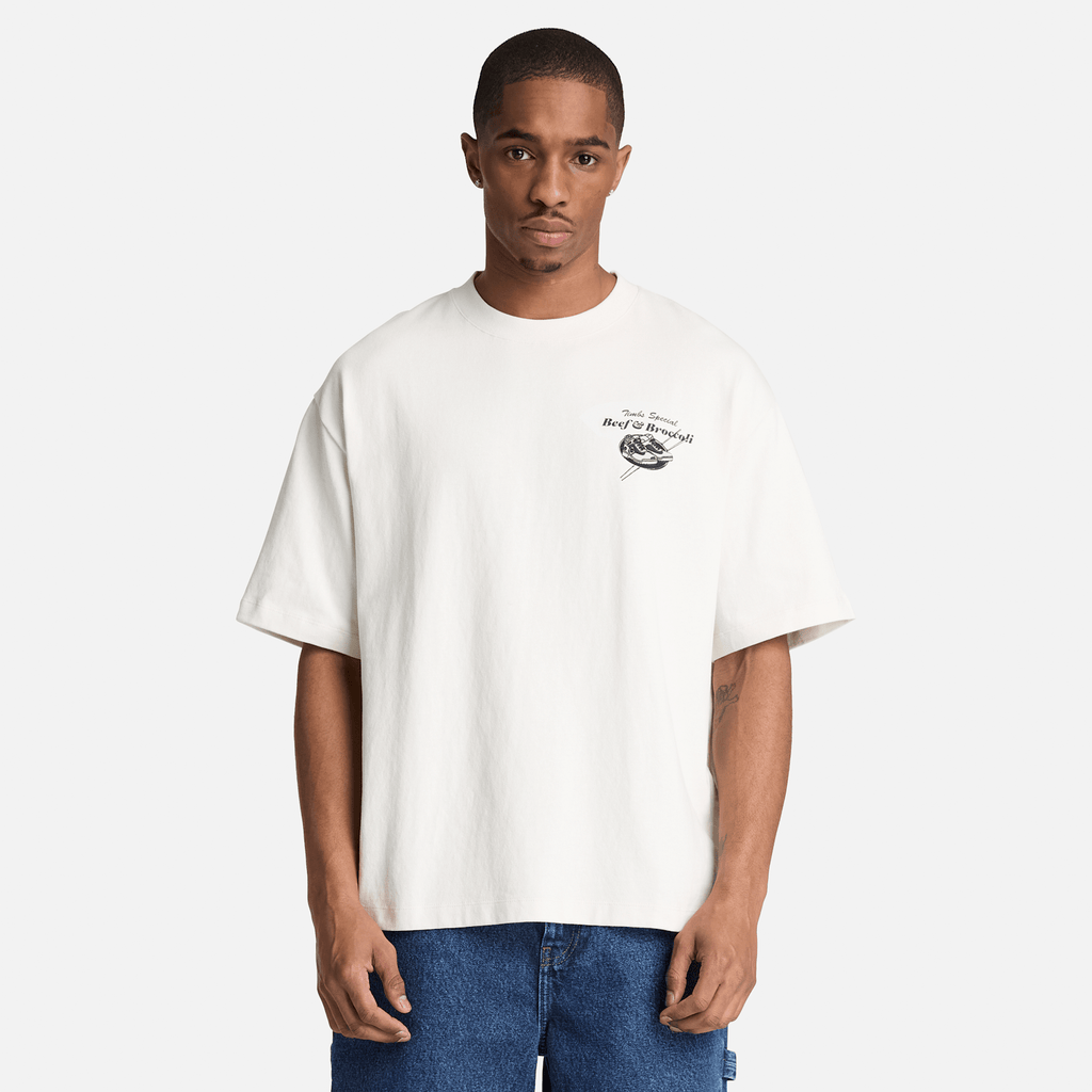 Mens Beef  Broccoli Graphic TShirt TBL Vintage White ALT1