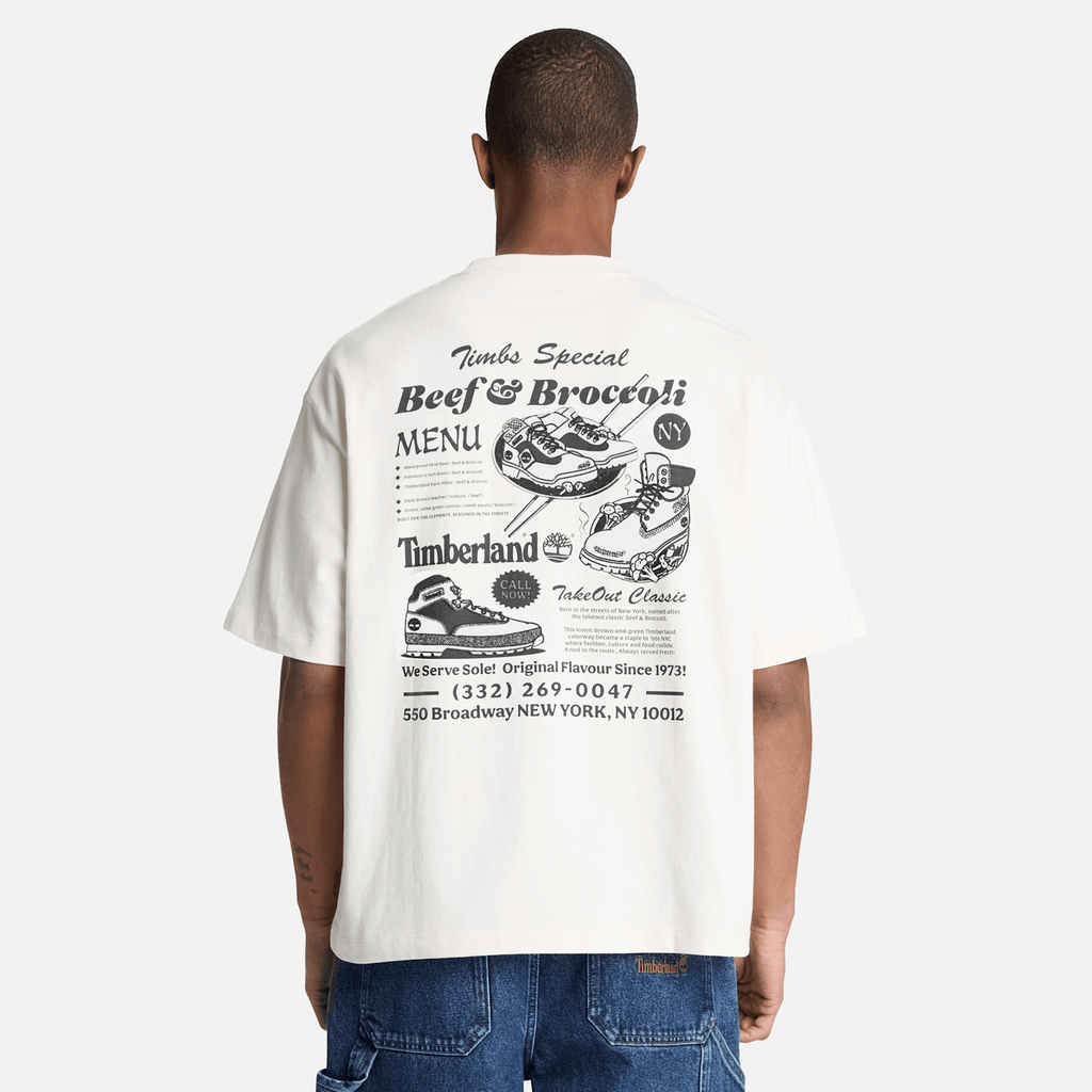 Mens Beef  Broccoli Graphic TShirt TBL Vintage White ALT8
