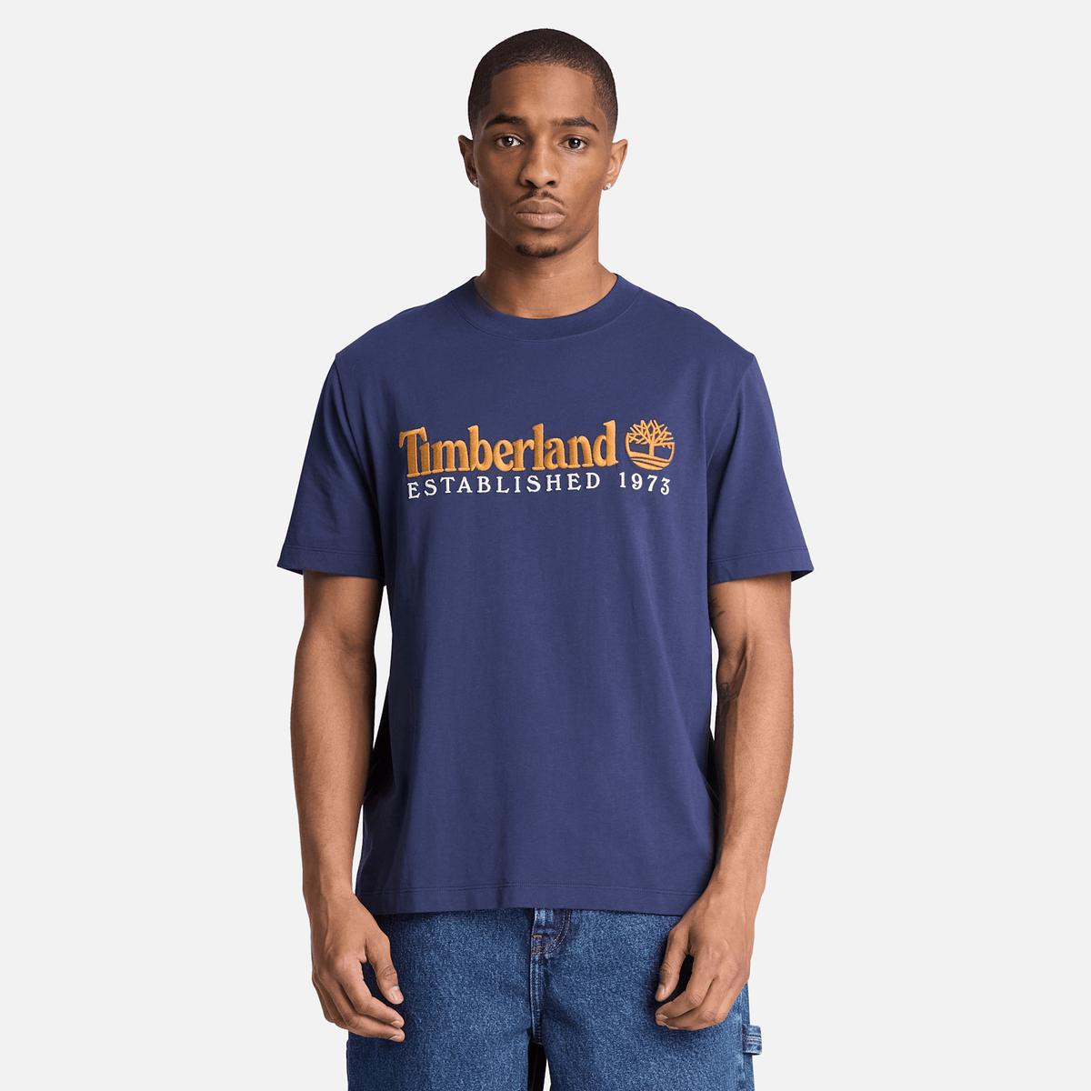 Mens Established 1973 Embroidered ShortSleeve TShirt TBL Dark Navy ALT1