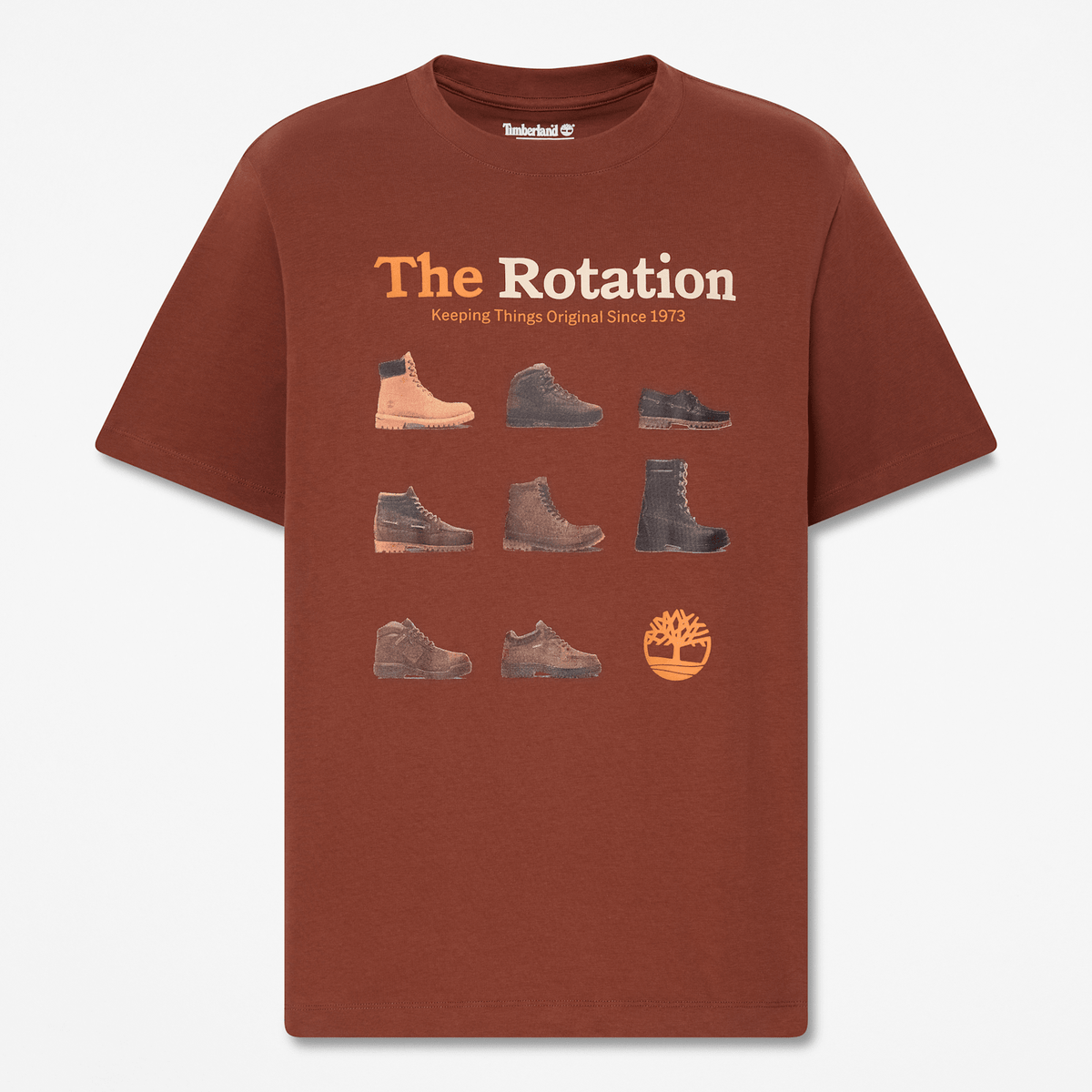 Mens Iconic Footwear ShortSleeve TShirt TBL Brown HERO