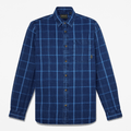 Mens Indigo Check Regular Shirt TBL Mood Indigo HERO