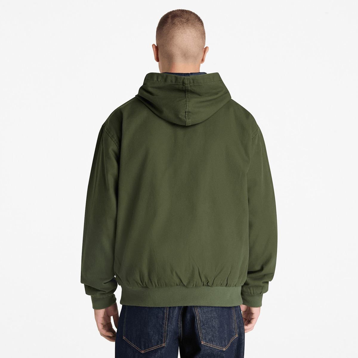 Mens Insulated Canvas Bomber TBL Dark Green ALT8