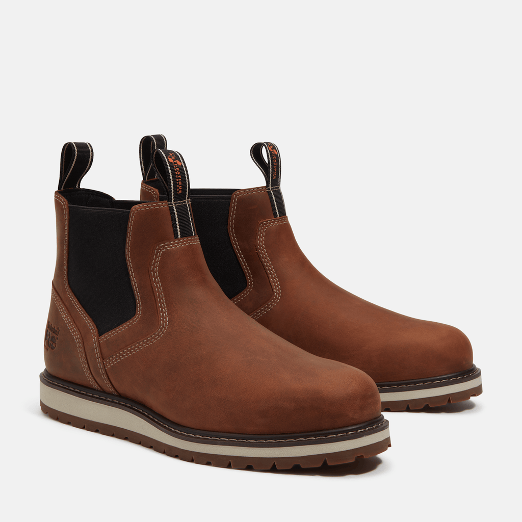 Mens Irvine Chelsea Soft Toe Work Boot TBL Medium Brown FullGrain ALT4