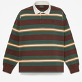 Mens LongSleeve Rugby Polo TBL Chicory Coffee Brown HERO