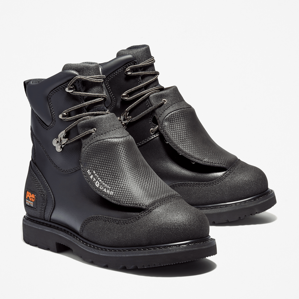 Mens Met Guard Steel Toe Waterproof Work Boot TBL Black ALT4