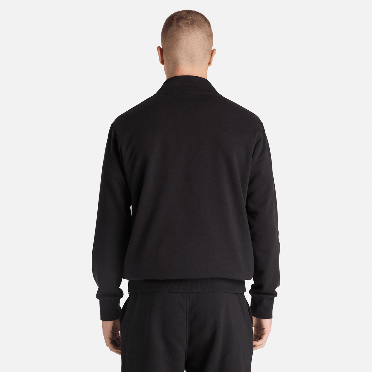 Mens Oyster River QuarterZip Sweatshirt TBL Black ALT8