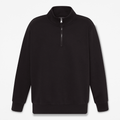 Mens Oyster River QuarterZip Sweatshirt TBL Black HERO