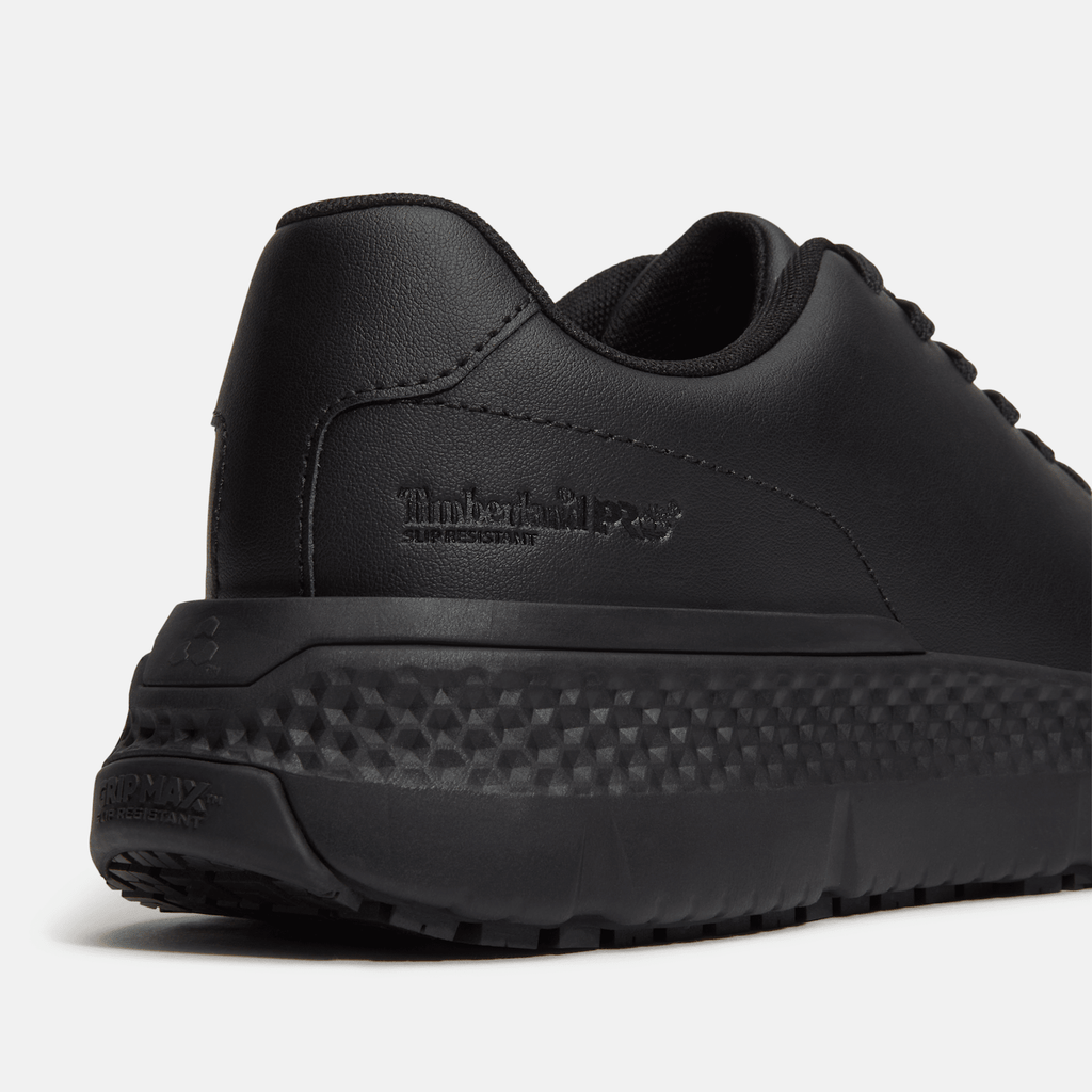 Mens Power Shift SlipResistant Hospitality Work Sneaker TBL Black Leather ALT7