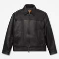 Mens Stratham Leather Bomber TBL Black HERO