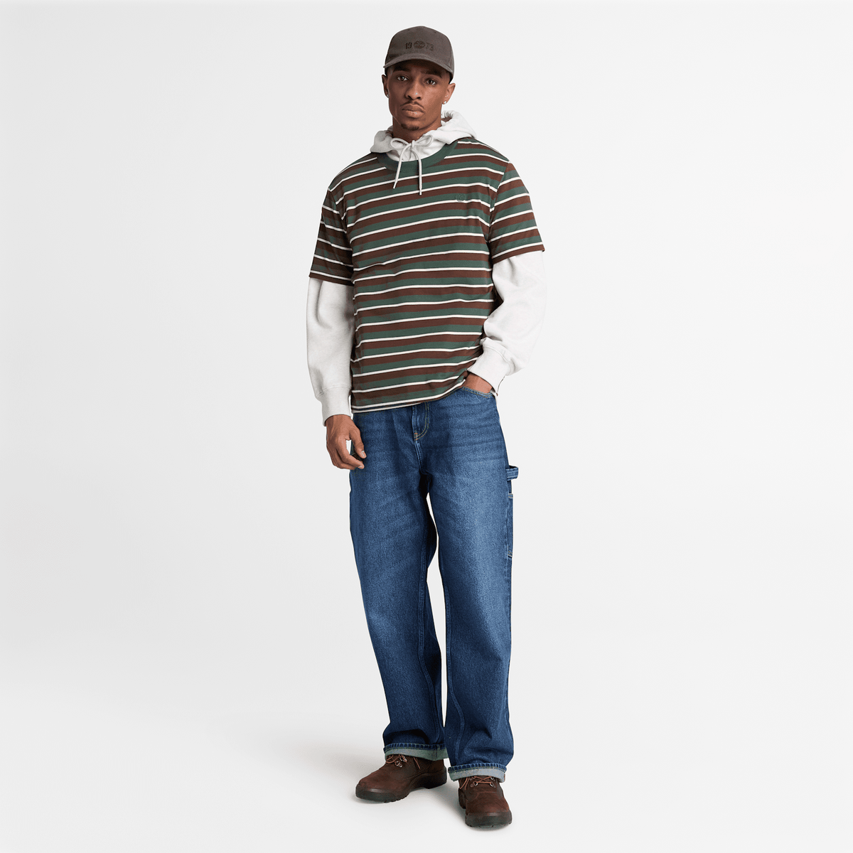 Mens Stripe ShortSleeve TShirt TBL Sycamore ALT2
