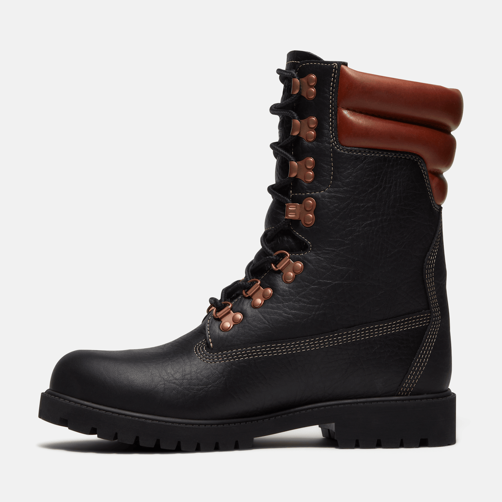 Mens Timberland Heritage Waterproof Super Boot TBL Black FullGrainRust ALT6