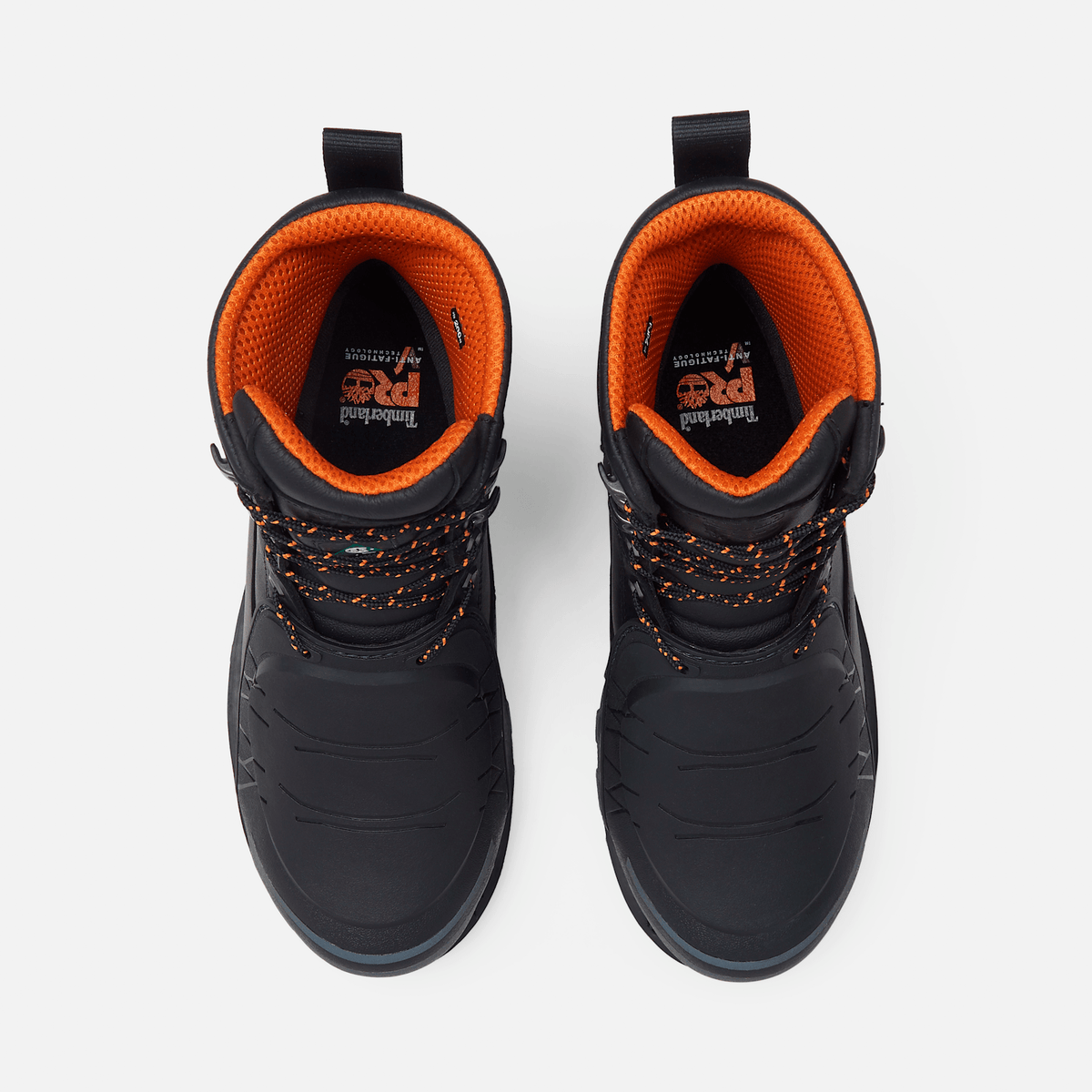 Mens Timberland PRO 8 Boondock Work Boot TBL Black FullGrainOrange ALT2