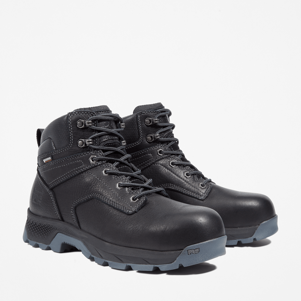 Mens Timberland PRO TiTAN EV 6 Waterproof CompToe Work Boot TBL Black ALT4