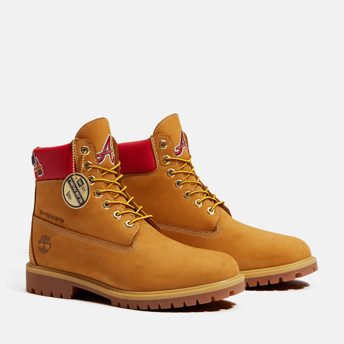 Mens Timberland x New Era Braves 6Inch Waterproof Boot TBL Wheat Braves ALT4