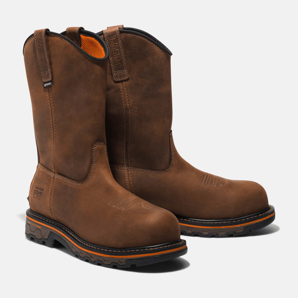 Mens True Grit Pull On Composite Toe Waterproof Work Boot TBL Brown ALT4