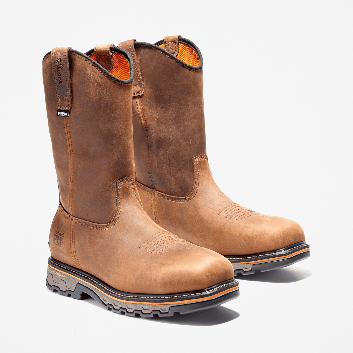 Mens True Grit Pull On Composite Toe Waterproof Work Boot TBL Earth Brown ALT4
