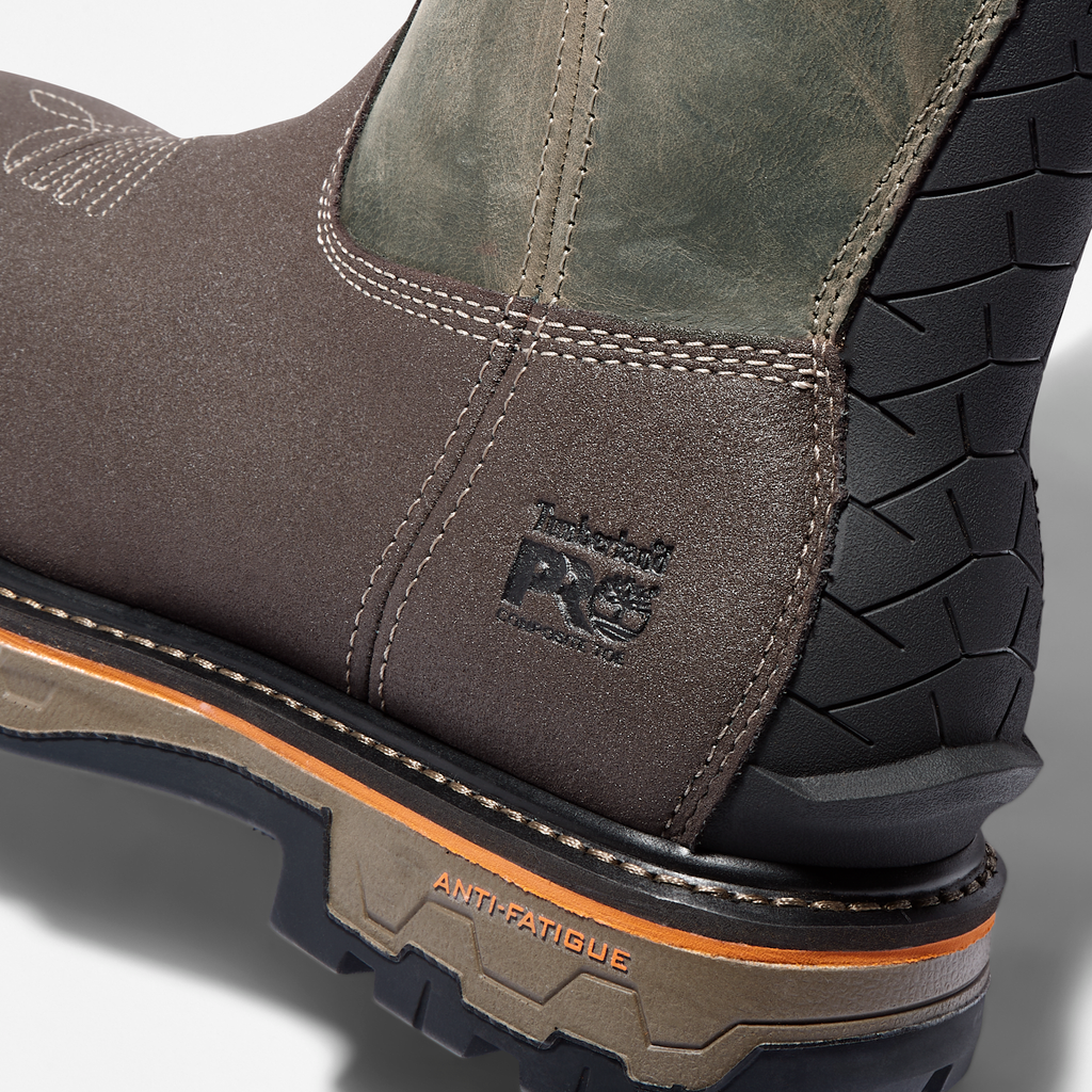 Mens True Grit Pull On Composite Toe Waterproof Work Boot TBL Rancher Brown ALT6