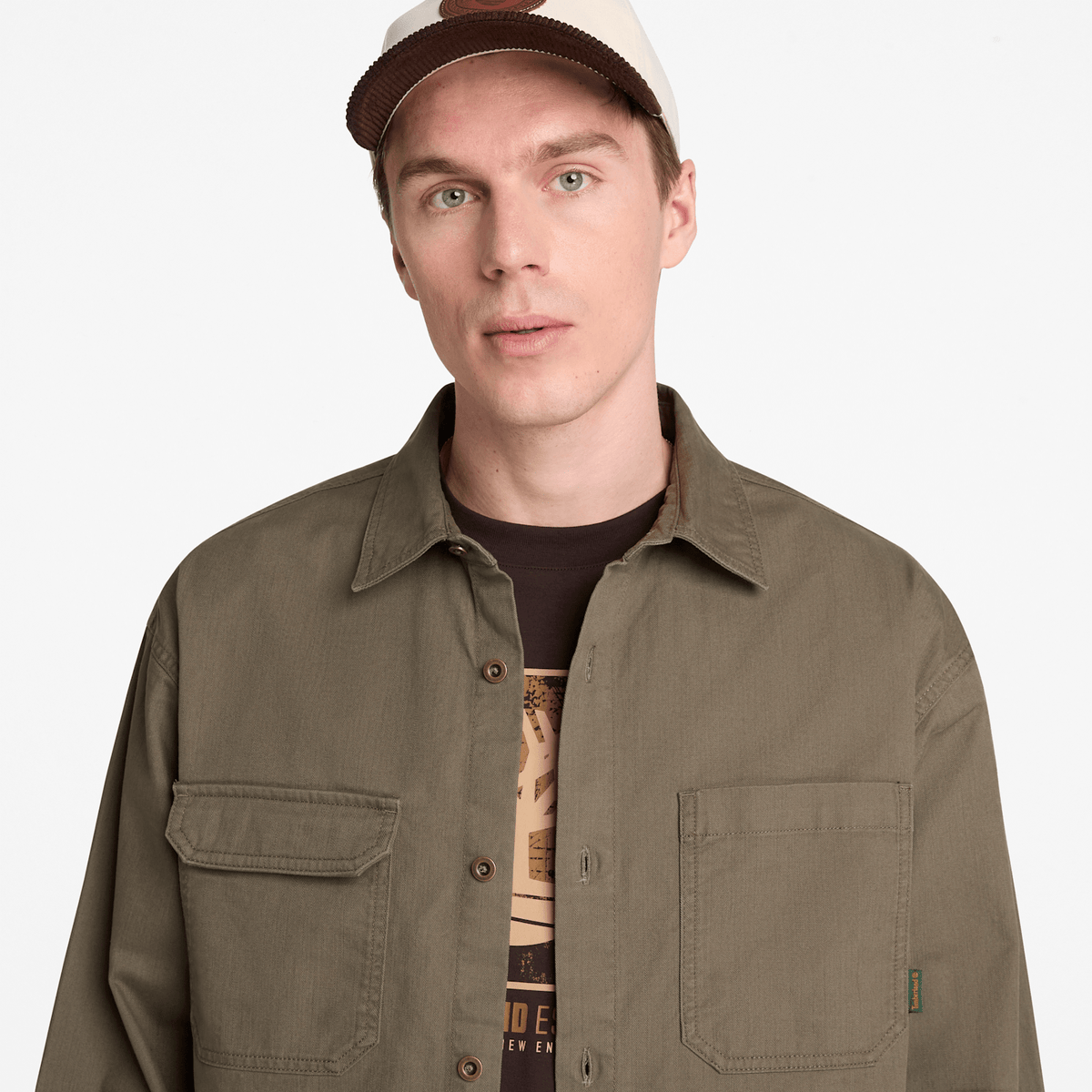 Mens Twill Overshirt TBL Dark Olive ALT3