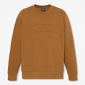 Mens Wareham Logo Patch Crew Sweatshirt TBL Dark Wheat HERO