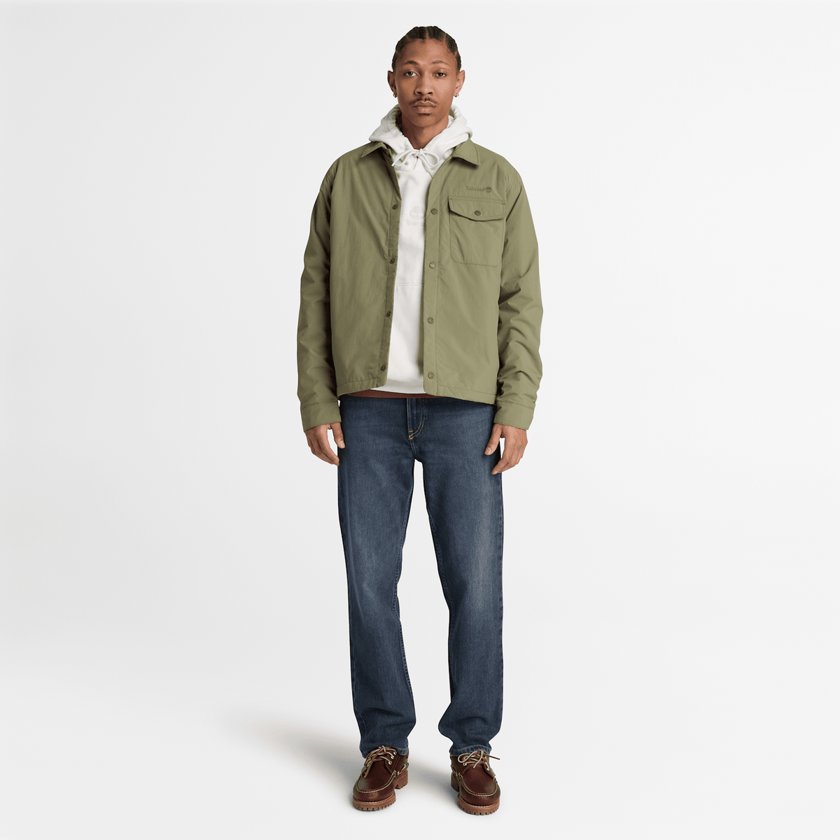 Mens Water Repellent Insulated Shacket TBL Deep Lichen Green ALT2