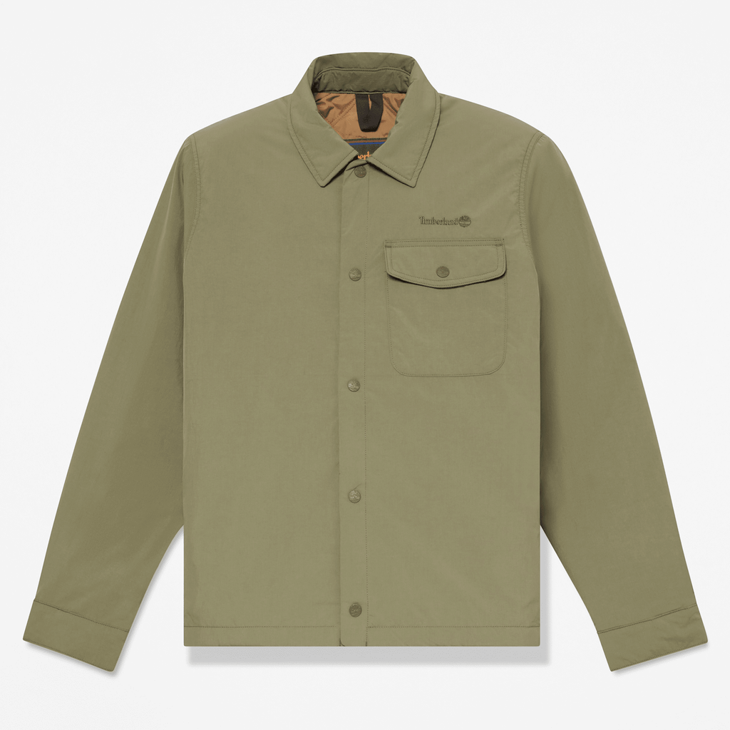 Mens Water Repellent Insulated Shacket TBL Deep Lichen Green HERO