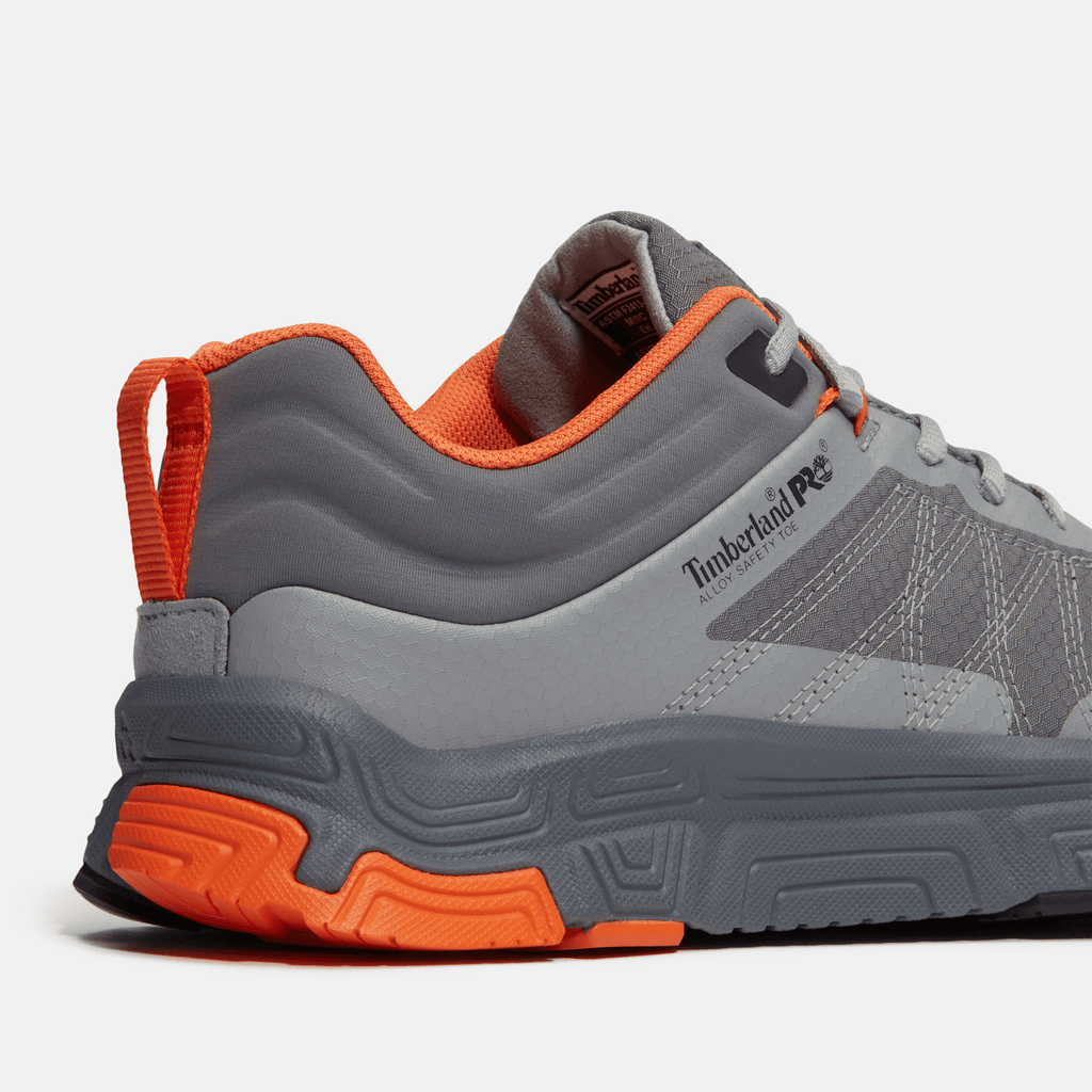 Mens XR1 Dynamic Natural Fit Alloy Toe Work Sneaker TBL Grey MeshOrange ALT7