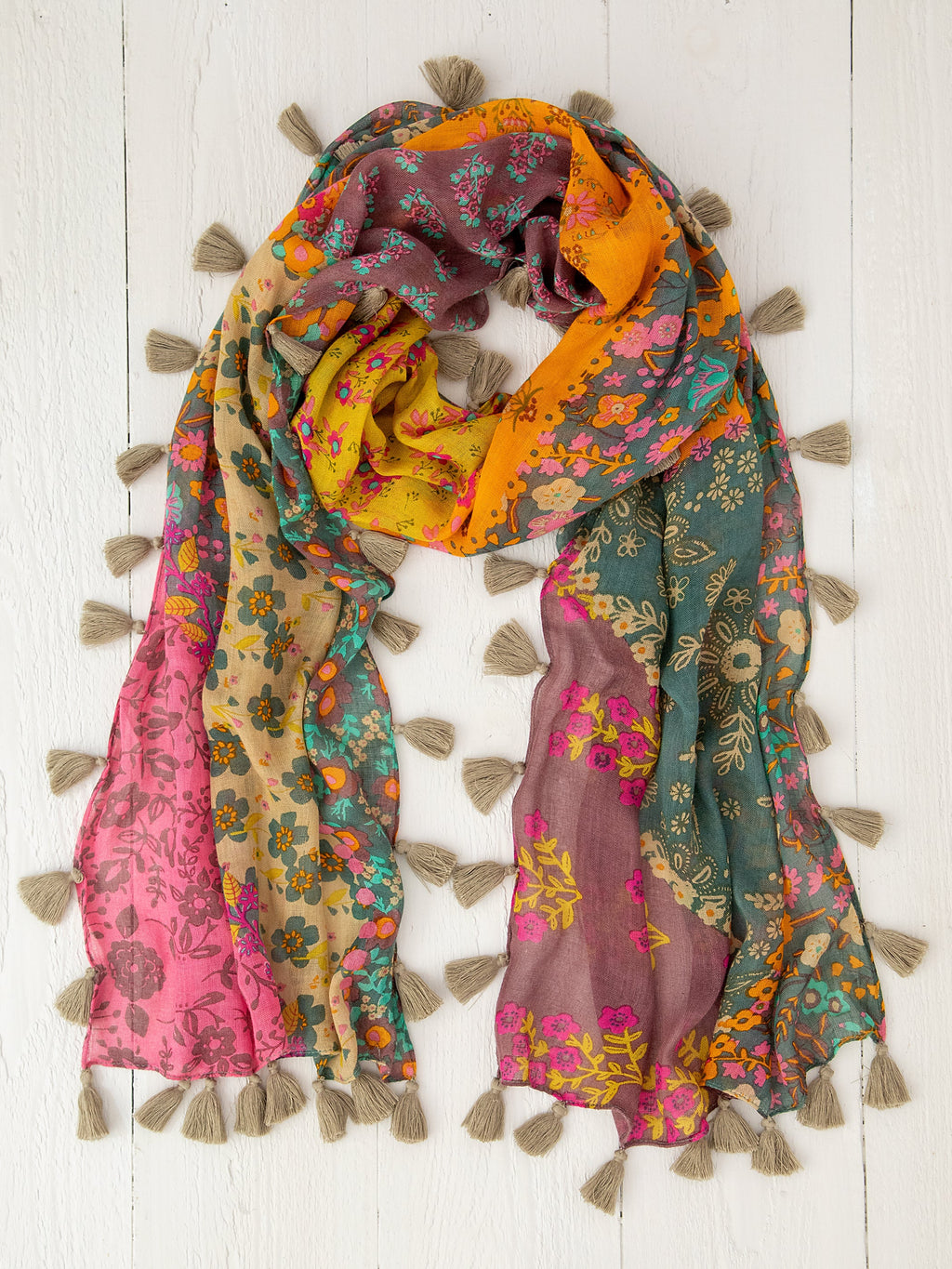 Sayulita Scarf - Bright Patchwork