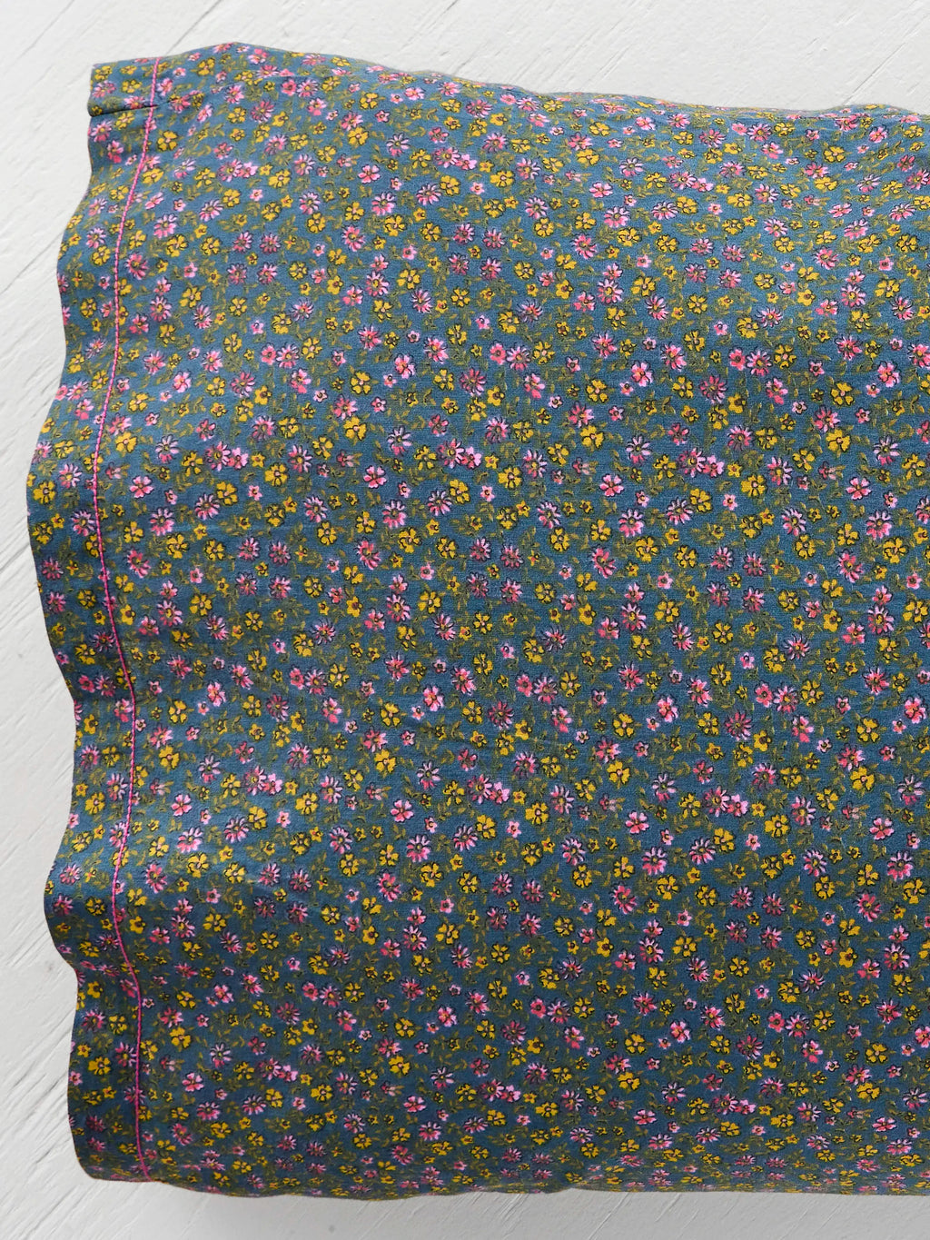 Mix & Match Cotton Pillowcase, Single - Mari Ditsy Navy